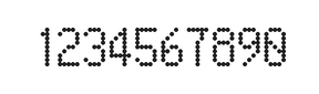 5×9数字点阵字体 ddN59AA1320
