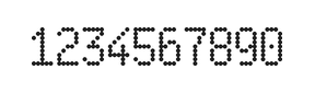5×9数字点阵字体 ddN59AA1323