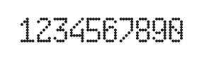 5×9数字点阵字体 ddN59AA1324