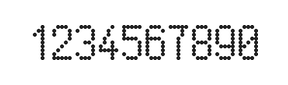 5×9数字点阵字体 ddN59AA1326