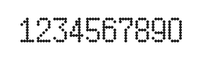 5×9数字点阵字体 ddN59AA1327