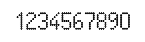 5×9数字点阵字体 ddN59AA1329