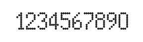 5×9数字点阵字体 ddN59AA1330
