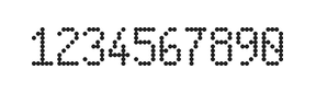 5×9数字点阵字体 ddN59AA1334