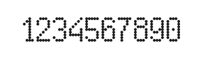 5×9数字点阵字体 ddN59AA1338