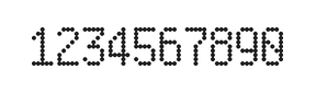 5×9数字点阵字体 ddN59AA1340