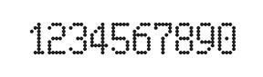 5×9数字点阵字体 ddN59AA1341