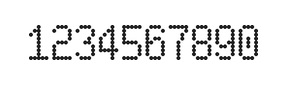 5×9数字点阵字体 ddN59AA1342