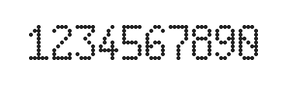 5×9数字点阵字体 ddN59AA1345