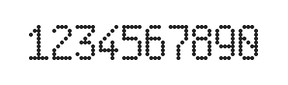 5×9数字点阵字体 ddN59AA1348