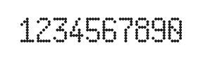 5×9数字点阵字体 ddN59AA1353