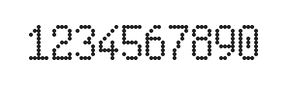 5×9数字点阵字体 ddN59AA1355