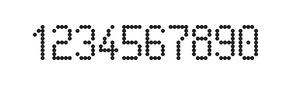 5×9数字点阵字体 ddN59AA1356