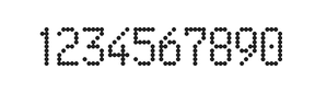 5×9数字点阵字体 ddN59AA1362