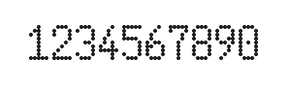 5×9数字点阵字体 ddN59AA1364