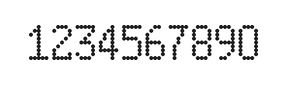 5×9数字点阵字体 ddN59AA1367