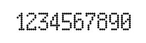 5×9数字点阵字体 ddN59AA1375