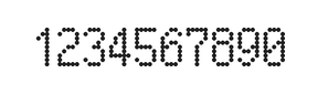 5×9数字点阵字体 ddN59AA1376
