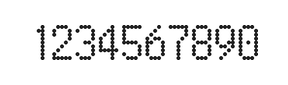 5×9数字点阵字体 ddN59AA1380