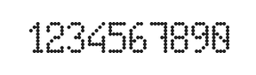 5×9数字点阵字体 ddN59AA1381