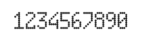 5×9数字点阵字体 ddN59AA1388
