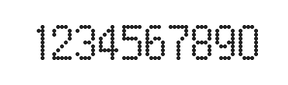 5×9数字点阵字体 ddN59AA1392
