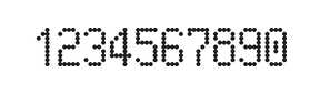 5×9数字点阵字体 ddN59AA1396
