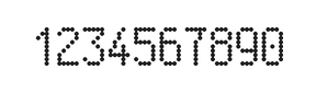 5×9数字点阵字体 ddN59AA1401