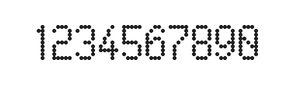 5×9数字点阵字体 ddN59AA1405