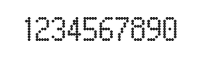 5×9数字点阵字体 ddN59AA1406