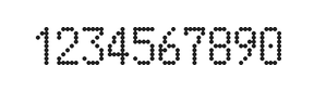 5×9数字点阵字体 ddN59AA1408