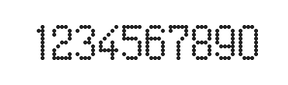 5×9数字点阵字体 ddN59AA1409