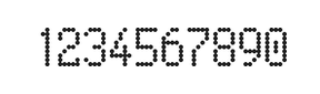 5×9数字点阵字体 ddN59AA1411
