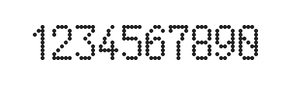 5×9数字点阵字体 ddN59AA1412