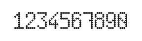 5×9数字点阵字体 ddN59AA1421