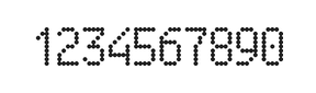 5×9数字点阵字体 ddN59AA1424