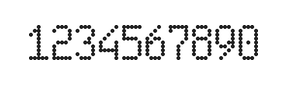 5×9数字点阵字体 ddN59AA1427