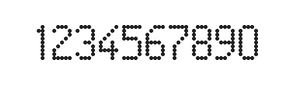 5×9数字点阵字体 ddN59AA1434