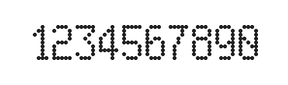 5×9数字点阵字体 ddN59AA1440