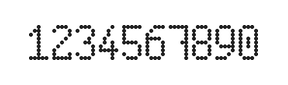 5×9数字点阵字体 ddN59AA1441