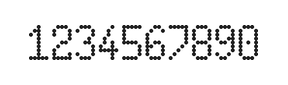 5×9数字点阵字体 ddN59AA1449