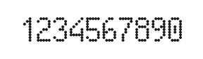 5×9数字点阵字体 ddN59AA1450