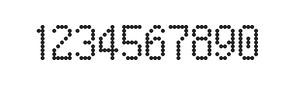 5×9数字点阵字体 ddN59AA1455