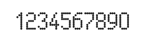 5×9数字点阵字体 ddN59AA1456
