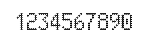 5×9数字点阵字体 ddN59AA1460