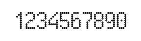 5×9数字点阵字体 ddN59AA1463