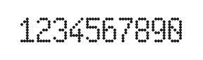 5×9数字点阵字体 ddN59AA1464