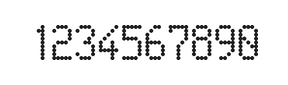 5×9数字点阵字体 ddN59AA1469