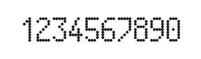 5×9数字点阵字体 ddN59AA1470