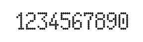 5×9数字点阵字体 ddN59AA1472